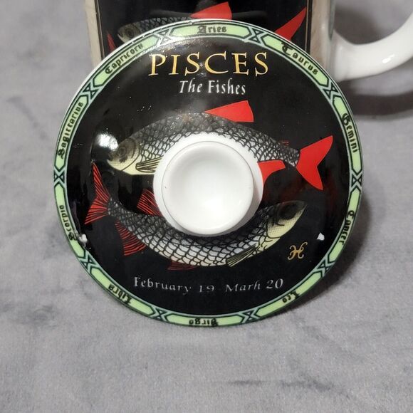 Pisces Zodiac Mug, Infuser & Lid - Picture 4 of 15